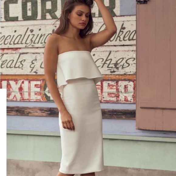 Likely DRIGGS DRESS white Strapless Gown perfect for derby meshki inspired - Picture 1 of 4